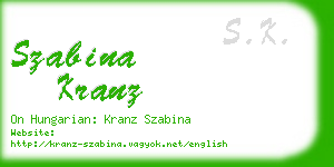 szabina kranz business card